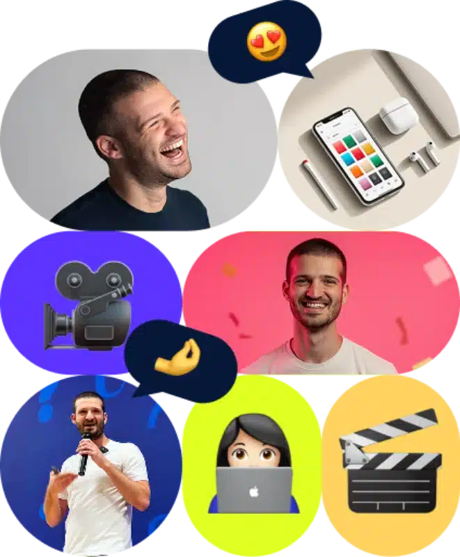 בוגרי הליווי ויובל מרום, לצד כלי הצילום והעריכה מהטלפון