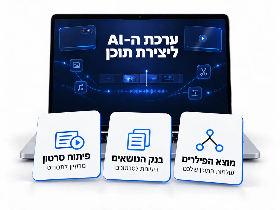 ערכת ה-AI ליצירת תוכן: מוצא הפילרים, בנק הנושאים ופיתוח סרטון